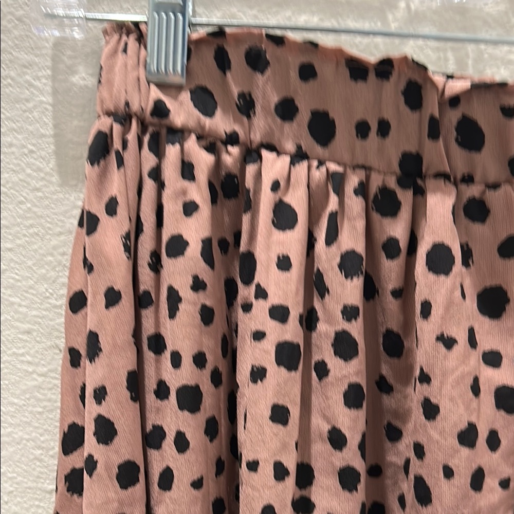 SHEIN Polka Dot Maxi Skirt - Pink and Black